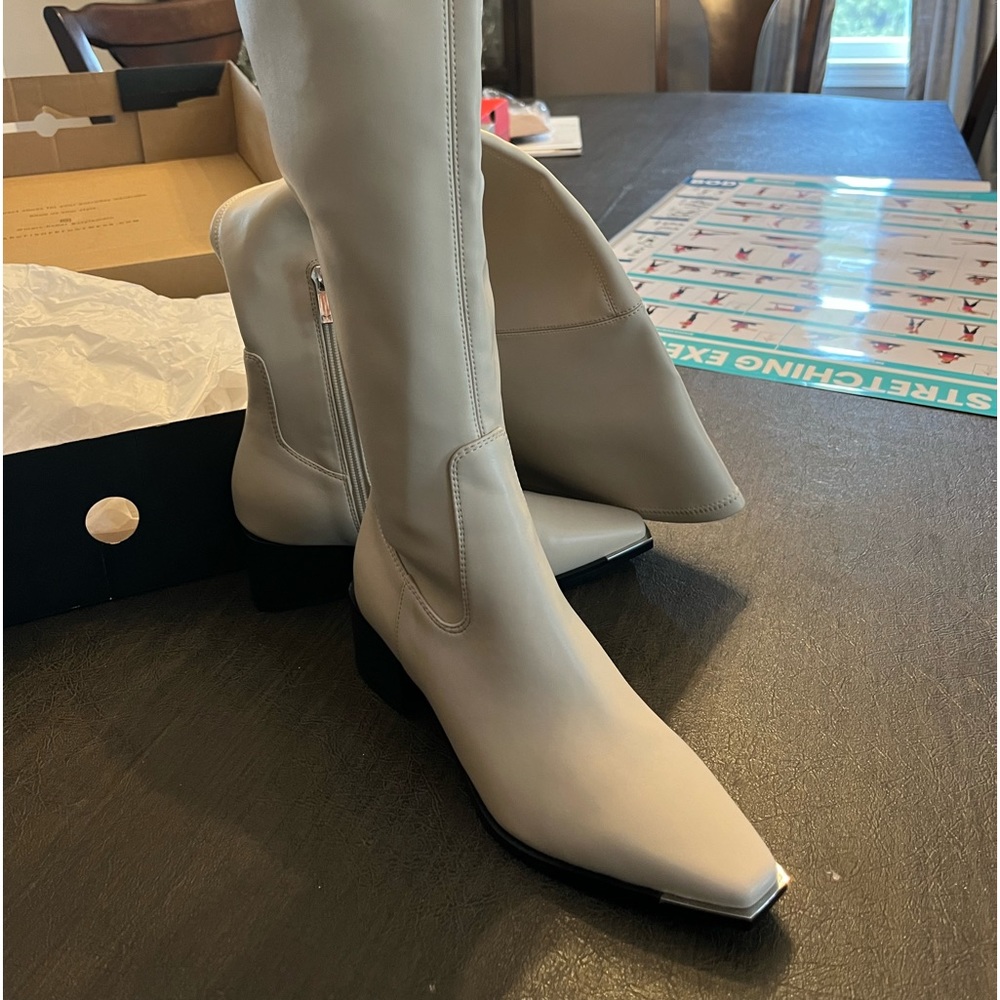 New Marc Fisher Naomi ivory over the knee boots